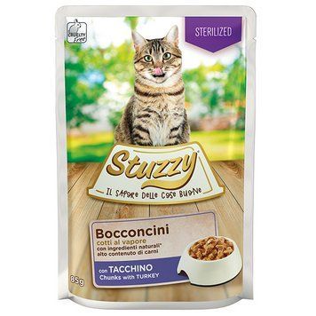 Stuzzy Cat Sterilized Turkey ШТУЗІ СТЕРІЛАЙЗИД ІНДИЧКА в соусі консерви для стерилізованих котів, вологий корм, пауч 85г 1043058 фото
