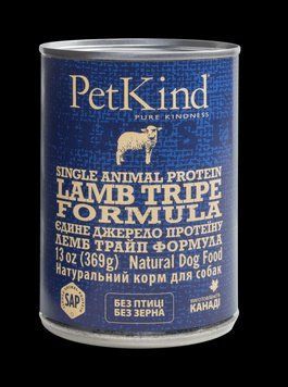PetKind Lamb Tripe Single Animal Protein Formula консерви для собак Ягня і рубець 369 г 1301 фото