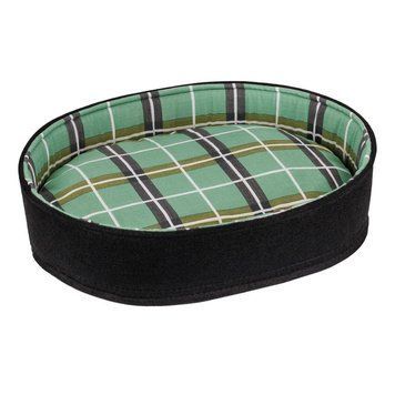 Лежак для тварин BronzeDog Comfort Овальний бязь-фетр Чорний XS 30*40*9 см 357305 фото