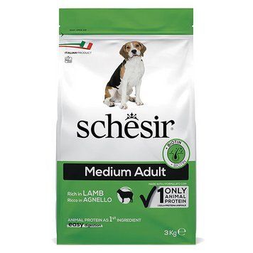 Schesir Dog Medium Adult Lamb ШЕЗИР для ВЗРОСЛЫХ СРЕДНИХ ЯГНЕНОК монопротеиновый корм -3кг ШСВСЯ3 фото