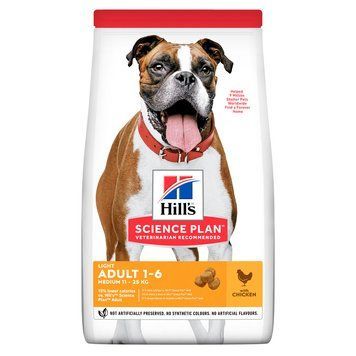 HILL'S SCIENCE PLAN Adult Light Medium Сухой Корм для Собак с Курицей - 14 кг 604359 фото