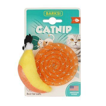 Іграшка для Котів Barksi Catnip Равлик Жовтий із запахом котячої м'яти 9 см CT037/1 фото