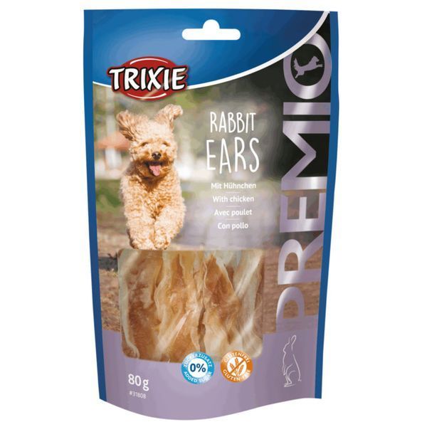 Trixie TX-31808 PREMIO Rabbit Ears кролячі вуха ласощі для собак - 80 гр TX-31808 фото