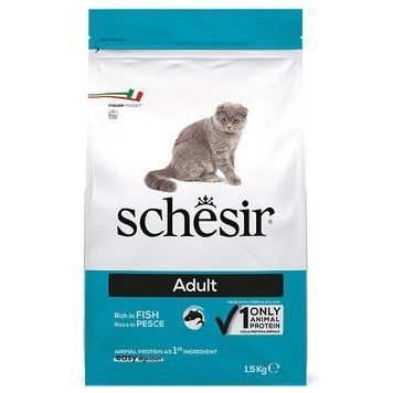 Schesir Cat Adult Fish ШЕЗИР ВЗРОСЛЫЙ РЫБА сухой монопротеиновый корм для котов -1,5кг ШКВР1.5 фото
