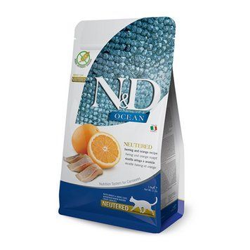 Farmina (Фармина) N&D Ocean Herring&Orange Neutered для стерилизованных кошек, с селедкой и апельсином, 1.5 кг 175581/40152 фото