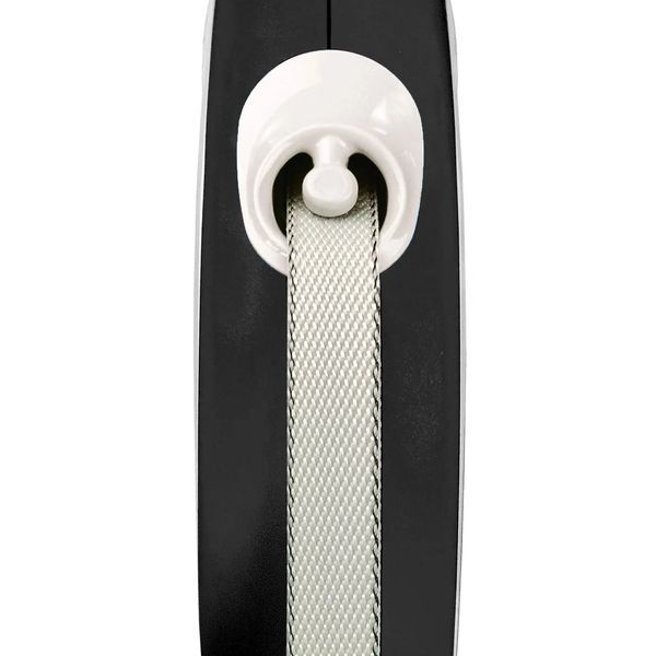 Flexi New Comfort M повідець-рулетка для собак до 25 кг, стрічка, 5 м, чорний CF20T5.251.S.20 фото