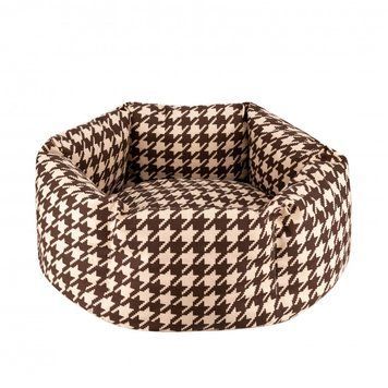 Лежак для тварин BronzeDog Comfort Круглий Коричневий M 45 см 1222108 фото