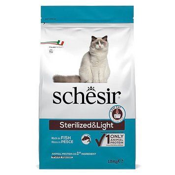 Schesir Cat Sterilized & Light ШЕЗИР СТЕРИЛИЗОВАННЫЕ ЛАЙТ РЫБА сухой монопротеиновый для стерилизованных-1,5кг ШКВСР1,5 фото