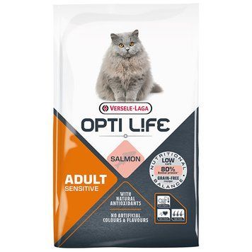 Opti Life Sensitive ОПТІ ЛАЙФ ЛОСОСЬ СЕНСІТІВ беззерновий сухий суперпреміум корм для котів з чутливим травленням 7.5 кг 413227 фото
