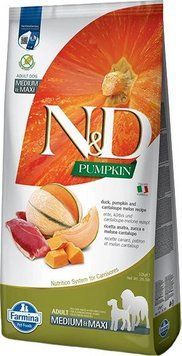 Сухой беззерновой корм Farmina Pumpkin Duck & Cantaloupe Adult Medium & Maxi для собак с уткой и дыней - 12 кг 168803/38968 фото