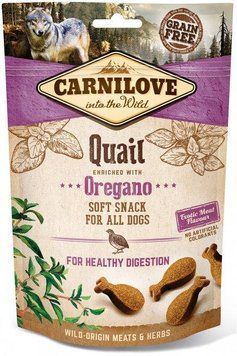 Carnilove Dog Soft Snack з перепілкою та орегано для собак-200гр 111375/7359 фото
