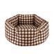 Лежак для тварин BronzeDog Comfort Круглий Коричневий L 60 см 1232108 фото 1