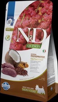 Сухий корм для собак Farmina N&D Quinoa Dog Skin & Coat, Venison&Coconut Adult Mini з олениною та кокосом для малих порід 7 кг 189139/44259 фото