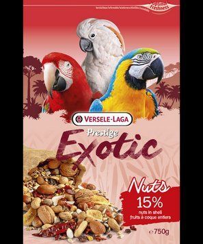 Versele-Laga Prestige Premium Parrots Exotic Nuts Mix з цілісним горіхом корм для великих папуг - 0,75 кг 217825 фото