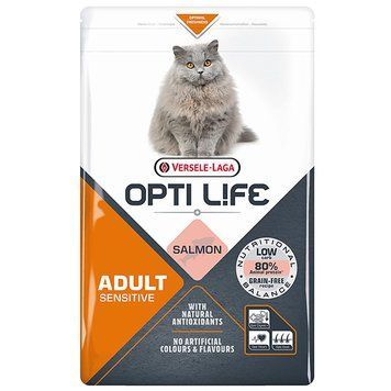 Opti Life Sensitive ОПТІ ЛАЙФ ЛОСОСЬ СЕНСІТІВ беззерновий сухий суперпреміум корм для котів з чутливим травленням 2.5 кг 413197 фото