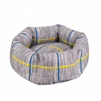 Лежак для тварин BronzeDog Comfort Круглий Сірий L 60 см 1232111 фото