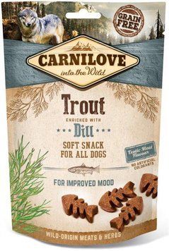 Carnilove Dog Soft Snack з фореллю та кропом для собак-200гр 111372/8912 фото