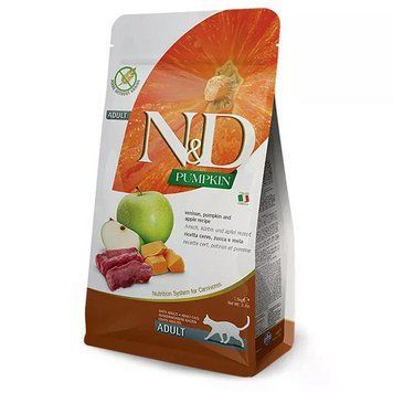 Сухий корм Farmina N&D Grain Free Pumpkin Venison & Apple Adult Cat з олениною, яблуком і гарбузом 1.5 кг 189132/35417 фото