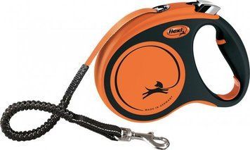 Flexi Xtreme M повідець-рулетка для собак до 35 кг, стрічка, 5 м, помаранчевий XT20T5.251.OR фото