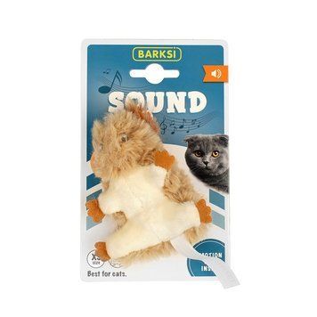 Іграшка для Котів Barksi Sound Toy Білочка з Датчиком Торкання та Звуковим Чіпом 10 см T65303E / 6172 фото