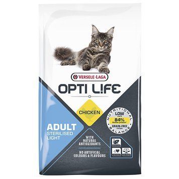 Opti Life Sterilised Light ОПТІ ЛАЙФ СТЕРІЛАЙЗИД ЛАЙТ беззерновий сухий суперпреміум корм для стерилізованих і котів 7.5 кг 413210 фото