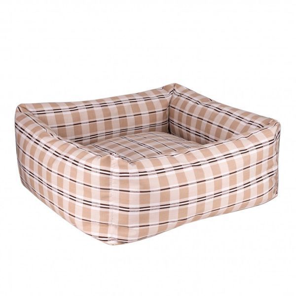 Лежак для тварин BronzeDog Comfort Квадратний Бежевий L 65*65 см 1432114 фото