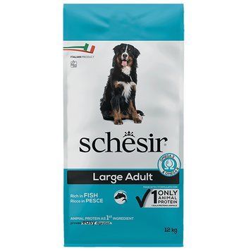 Schesir Dog Large Adult Fish ШЕЗИР ВЗРОСЛЫЙ КРУПНЫХ РЫБА сухой монопротеиновый для взрослых собак крупных-12кг ШСВКР12 фото