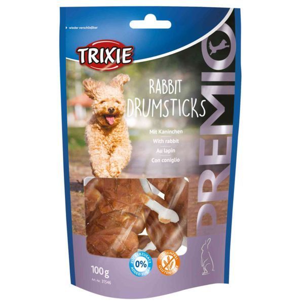 Trixie TX-31546 PREMIO Rabbit Drumsticks ласощі з м'яса кролика для собак - 100 гр TX-31546 фото