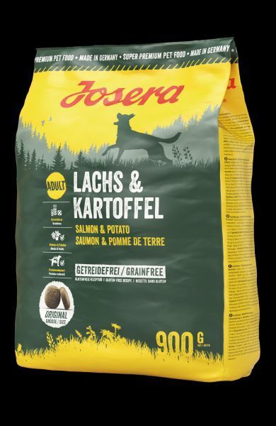 Сухий корм Josera Adult with Salmon & Potato. Едалт з лососем та картоплею для собак всіх порід 900 г 4032254786030 фото