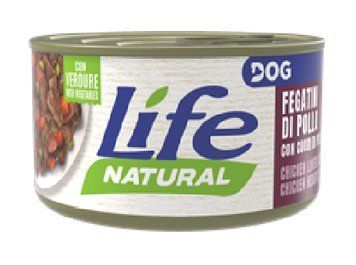 Консерва для собак класу холістик LifeDog Вологий корм з курячими сердечками та печінкою 90 гр 8034105425248 фото