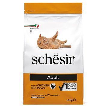 Schesir Cat Adult Chicken ШЕЗИР ВЗРОСЛЫЙ КУРИЦА сухой монопротеиновый корм для котов-1,5кг ШКВК1.5 фото