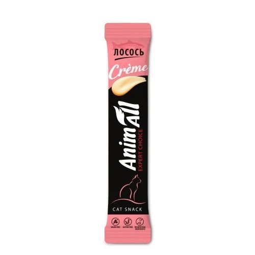 AnimAll Snack Creme крем снеки ЕнімАл з лососем для котів - 6 шт х 15 г 176402 фото