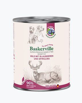 Baskerville Sensitive Оленина з чорницею та спіруліною для собак-800гр 21587 фото