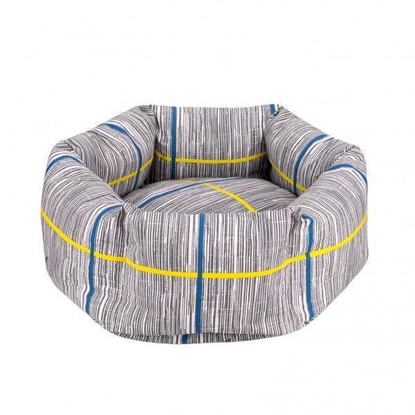 Лежак для тварин BronzeDog Comfort Круглий Сірий М 45 см 1222111 фото