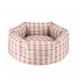 Лежак для тварин BronzeDog Comfort Круглий Бежевий М 45 см 1222114 фото 1