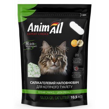 AnimAll Expert Choice - сілікагелевой наповнювач для кішок (зелені гранули) - 10,5 л 39868 фото
