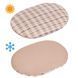 Лежак для тварин BronzeDog Comfort Овальний бязь-фетр Бежевий XS 30*40*9 см 357114 фото 2