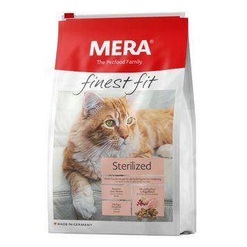 MERA finest fit Sterilized корм для стерилізованих котів зі свіжим м'ясом птиці і журавлиною, 4 кг 034034 фото