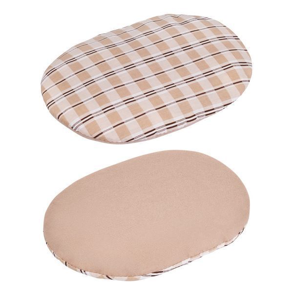 Лежак для тварин BronzeDog Comfort Овальний бязь-фетр Бежевий S 34*45*10 см 358114 фото