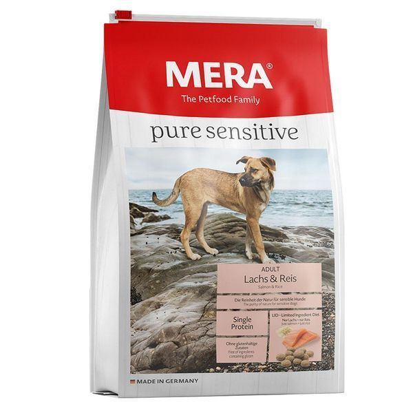 MERA PURE SENSITIVE DOG ADULT LACHS & REIS для собак с чувствительным пищеварением с лососем и рисом 1 кг 056881 - 6826 фото