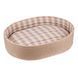 Лежак для тварин BronzeDog Comfort Овальний бязь-фетр Бежевий S 34*45*10 см 358114 фото 1