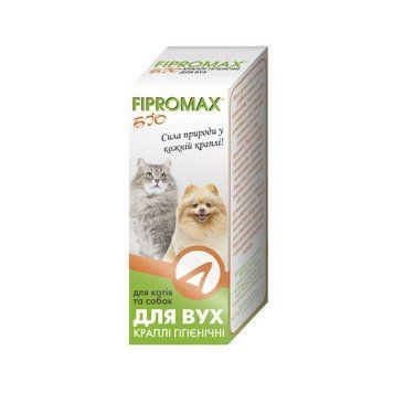 Фіпромакс Біо Fipromax Bio Краплі вушні для собак та кішок, гігієнічні 15 мл FB-034 фото