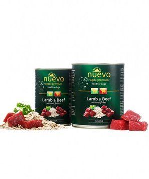 Вологий корм Nuevo Dog Senior Lamb & Beef з ягням, яловичиною та вівсянкою &mdash; 800 г 95017 (812) фото