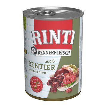 Rinti Kennerfleisch mit Rentier РЕНТИ КЕННЕРФЛЯЙШ ОЛЕНИНА беззерновой влажный корм для собак - 400 г. 92528 фото