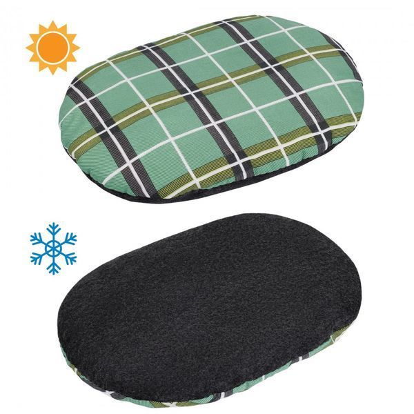 Лежак для тварин BronzeDog Comfort Овальний бязь-фетр Чорний L 45*60*12 см 360305 фото