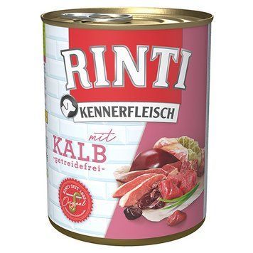 Rinti Kennerfleisch mit Kalb РИНТИ КЕННЕРФЛЯЙШ ТЕЛЯТИНА беззерновой влажный корм для собак - 800 г. 91080 фото