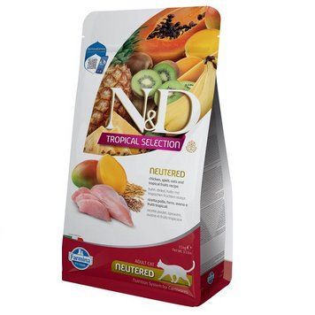 Сухой корм Farmina N&D Tropical Selection для стерилизованных кошек с курицей и тропическими фруктами 10 кг 183860/42224 фото