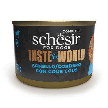 Schesir Taste the World Lamb With Cous Cous ШЕЗІР ЯГНЯ З КУСКУСОМ в бульйоні натуральні консерви для собак, банка 150 г 122513 фото