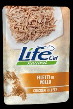 Консерва для кошек класса холистик LifeCat chicken 70g,ЛайфКет 70гр Куриное филе 8034105420427 фото