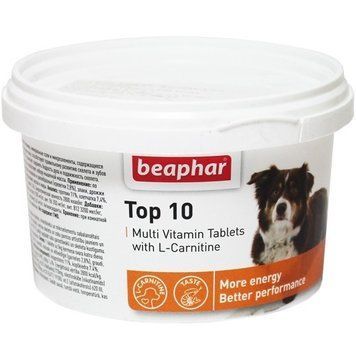 Beaphar Tоp 10 комплекс вітамінів, мінералів і мікроелементів для собак - 750 таб 12567 фото